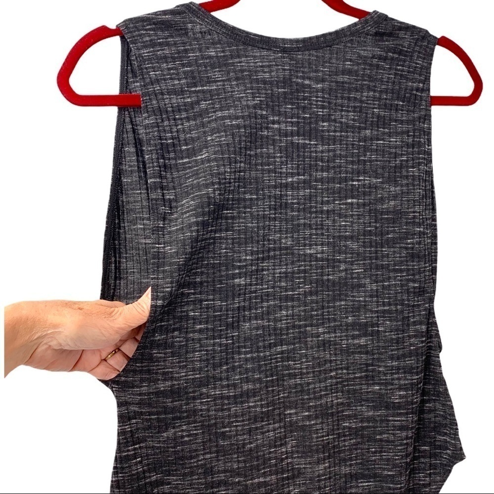 Free People Muscle Tank Charcoal Ribbed Bodysuit - Picture 5 of 8